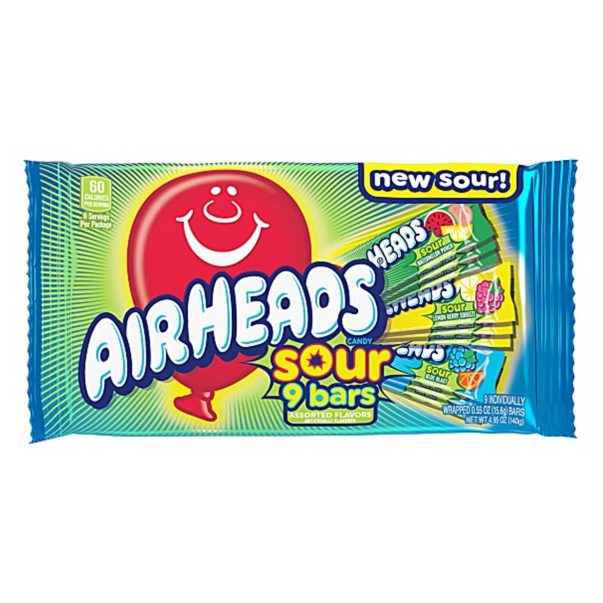 Airheads - Bars Assorted Sour 9 Pack