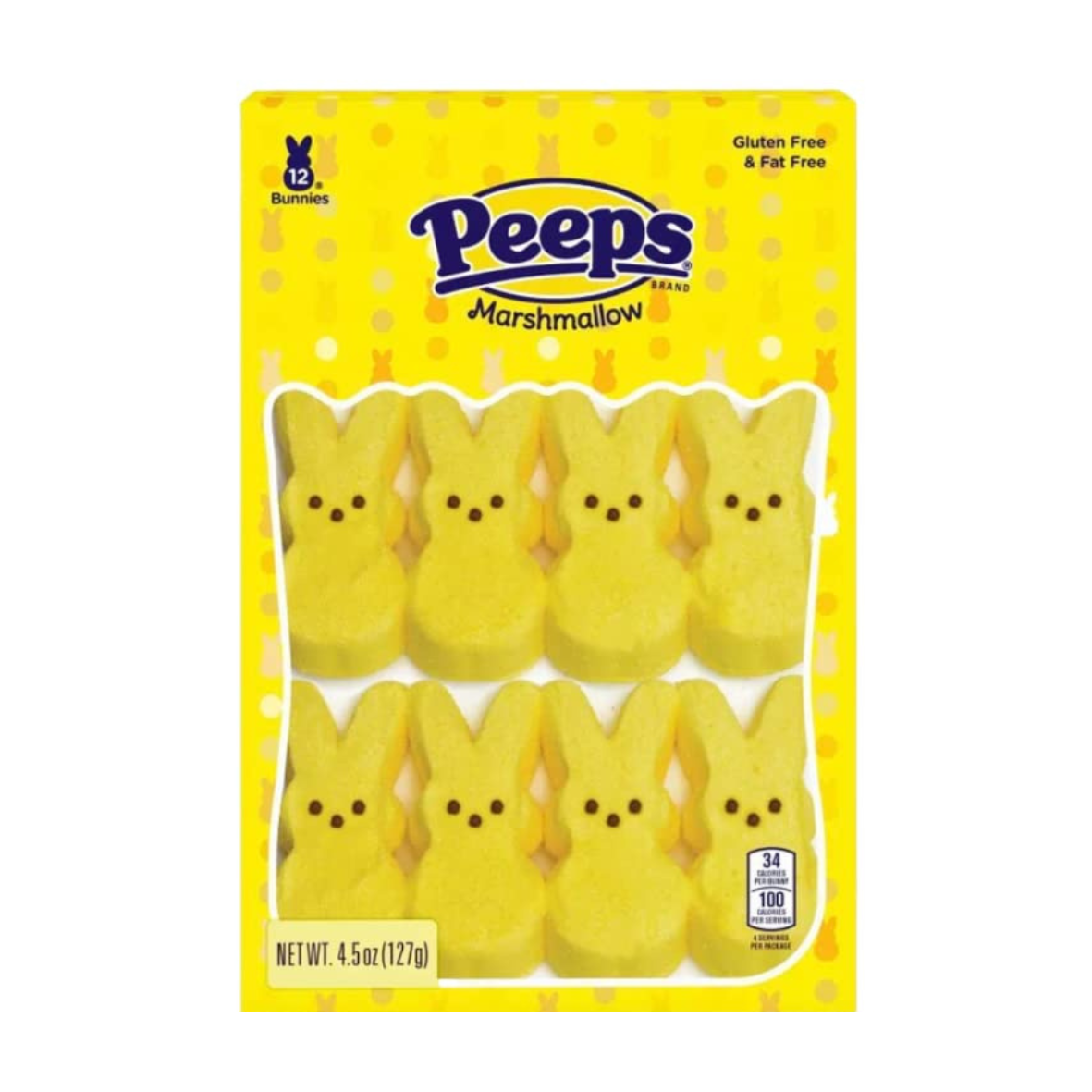 Peeps - Yellow Marshmallow 12 Bunnies