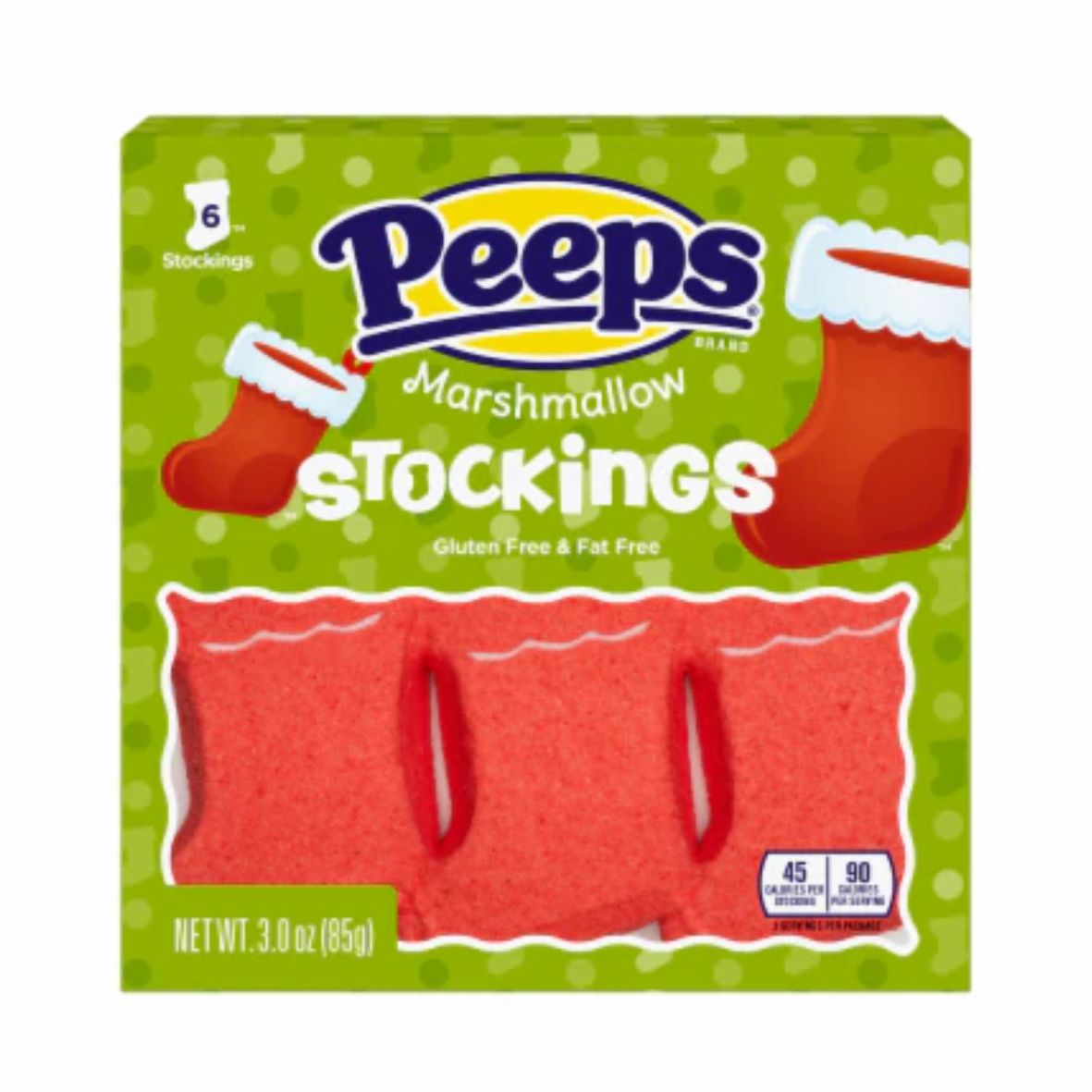 Peeps - Marshmallow Stockings - 6 stuks